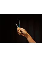 Golyóstoll szett, 0,7 mm, ezüst színű klip, kék és sárga tolltest, PARKER "Jotter Glam Rock", kék (ICPJRGRKS)