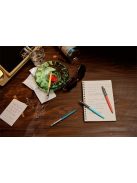 Golyóstoll szett, 0,7 mm, ezüst színű klip, piros és kék tolltest, PARKER "Jotter Glam Rock", kék (ICPJRGRPK)