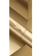 Golyóstoll, 0,7 mm, nyomógombos, arany színű klip, arany tolltest, PARKER, "Royal Jotter XL", kék (ICPJRXLA)