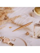 Golyóstoll, 0,7 mm, nyomógombos, arany színű klip, arany tolltest, PARKER, "Royal Jotter XL", kék (ICPJRXLA)