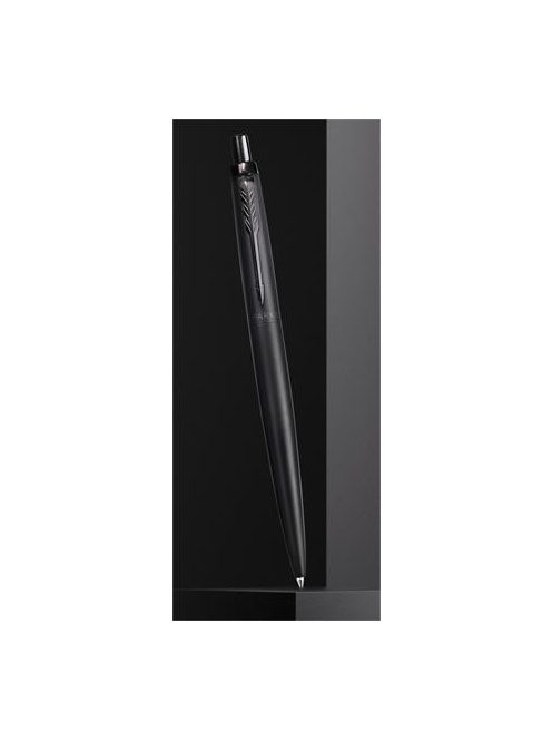 Golyóstoll, 0,7 mm, nyomógombos, fekete színű klip, matt fekete tolltest, PARKER, "Royal Jotter XL", kék (ICPJRXLF)