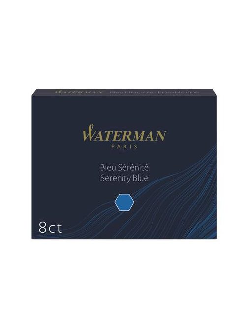 Töltőtoll patron, WATERMAN, kék (ICWTPK)