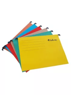 Függőmappa, karton, A4, VICTORIA OFFICE, sárga (IDFS)