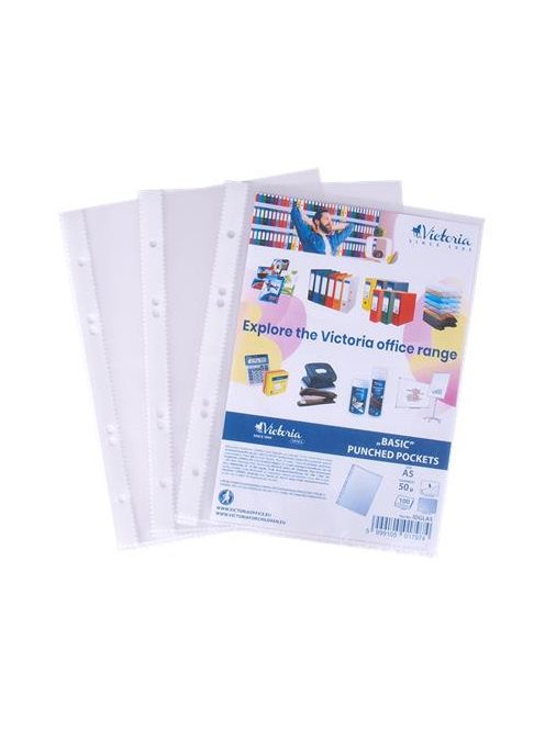 Genotherm, lefűzhető, A5, 50 mikron, narancsos felület, VICTORIA OFFICE (IDGLA5)