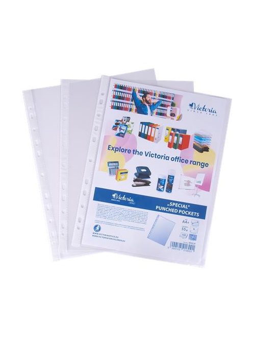 Genotherm, lefűzhető, A4+, 55 mikron, víztiszta, VICTORIA OFFICE (IDGLP)