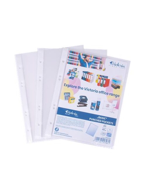 Genotherm, lefűzhető, A5, 40 mikron, víztiszta, VICTORIA OFFICE (IDGVA5)