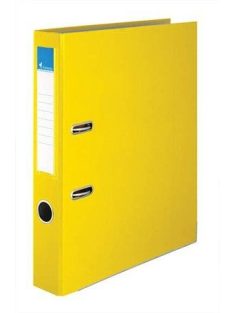   Iratrendező, 50 mm, A4, PP/karton, élvédő sínnel, VICTORIA OFFICE, "Basic", sárga (IDI50S)