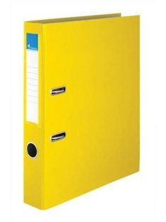   Iratrendező, 50 mm, A4, PP/karton, VICTORIA OFFICE, "Basic", sárga (IDI50SN)