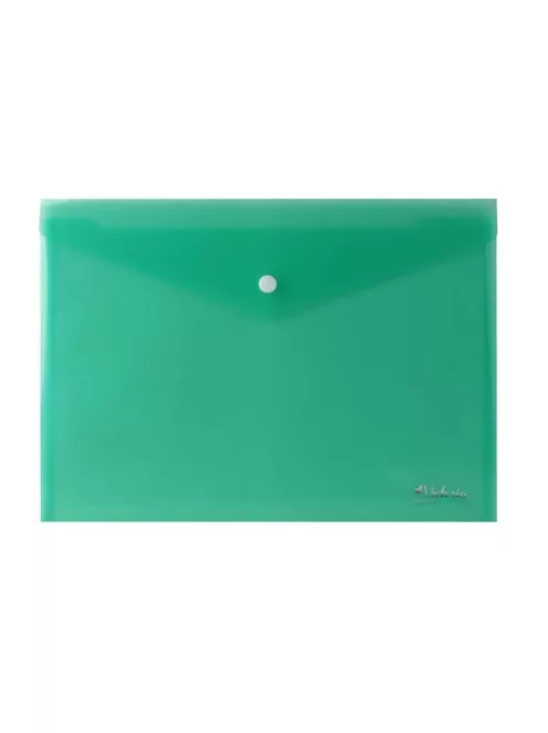 Irattartó tasak, A4, PP, patentos, VICTORIA OFFICE, zöld (IDITA4Z)