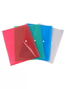   Irattartó tasak, A4, PP, patentos, VICTORIA OFFICE, zöld (IDITA4Z)