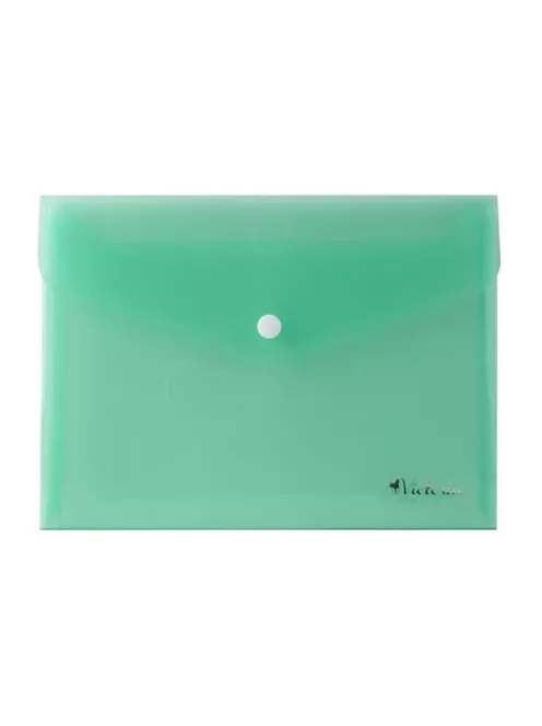 Irattartó tasak, A5, PP, patentos, VICTORIA OFFICE, zöld (IDITA5Z)