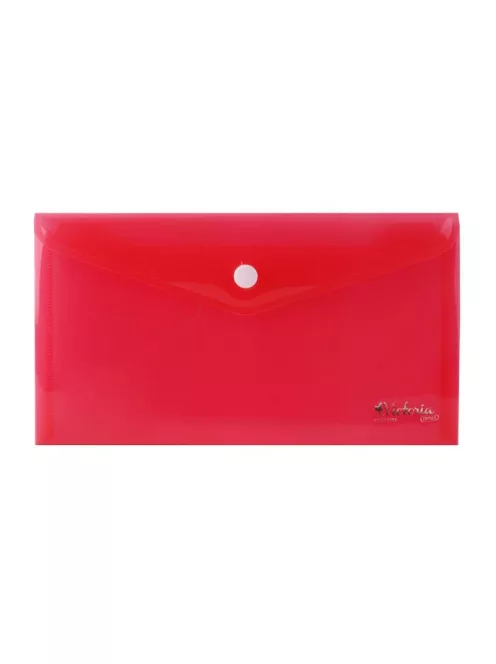 Irattartó tasak, DL, PP, patentos, VICTORIA OFFICE, piros (IDITDLP)