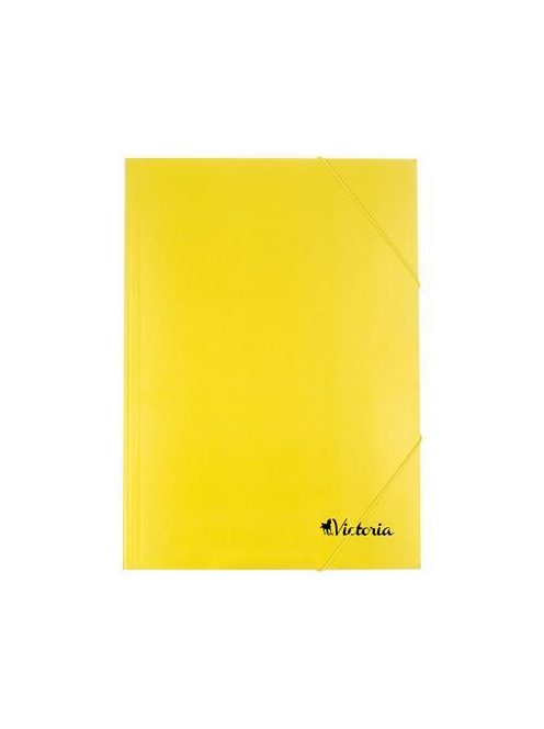 Gumis mappa, karton, A4, VICTORIA OFFICE, sárga (IDPG02)