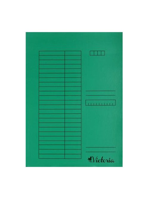 Gyorsfűző, karton, A4, VICTORIA OFFICE, zöld (IDPGY03)