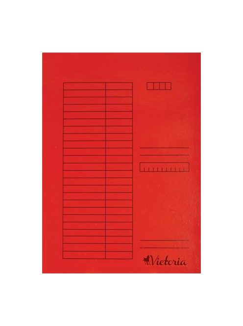 Gyorsfűző, karton, A4, VICTORIA OFFICE, piros (IDPGY07)