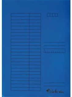   Pólyás dosszié, karton, A4, VICTORIA OFFICE, kék (IDPI04)