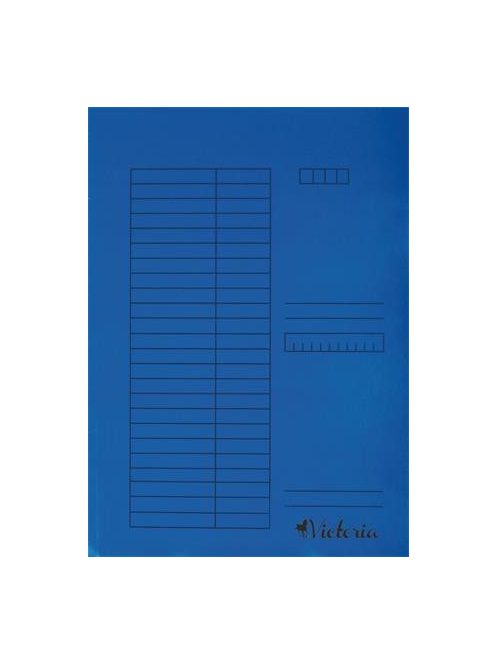 Pólyás dosszié, karton, A4, VICTORIA OFFICE, kék (IDPI04)