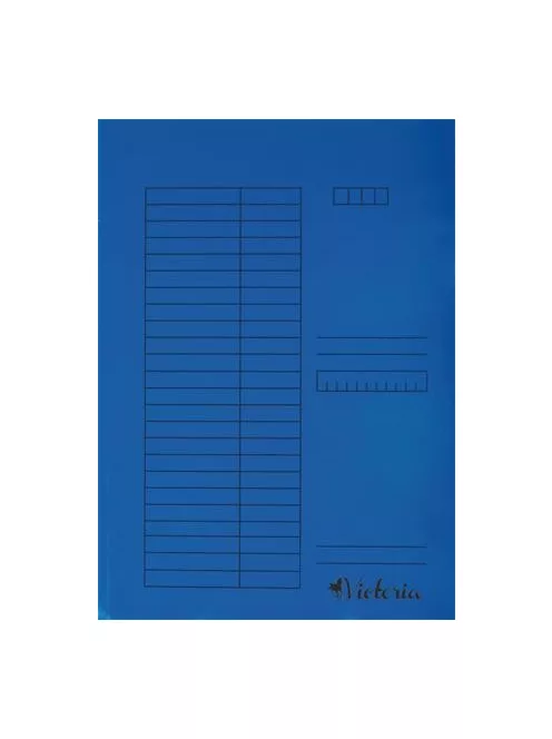 Pólyás dosszié, karton, A4, VICTORIA OFFICE, kék (IDPI04)
