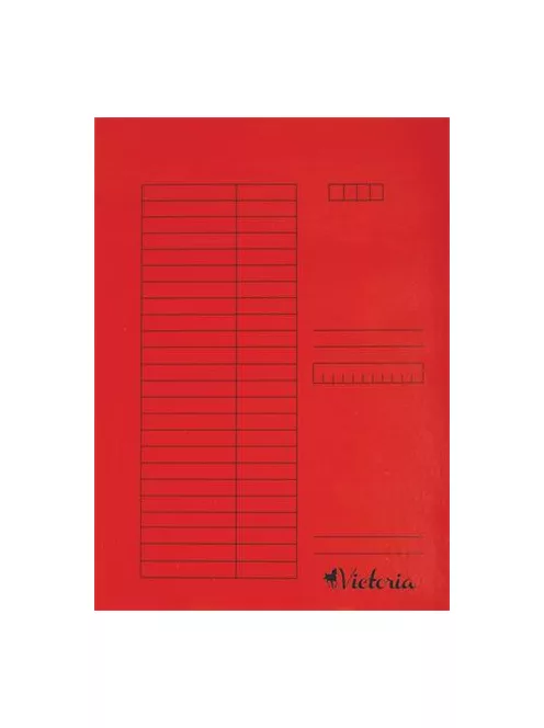 Pólyás dosszié, karton, A4, VICTORIA OFFICE, piros (IDPI05)