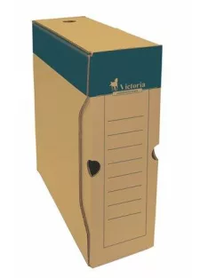   Archiválódoboz, A4, 100 mm, karton, VICTORIA OFFICE, natúr (IDVAD10N)