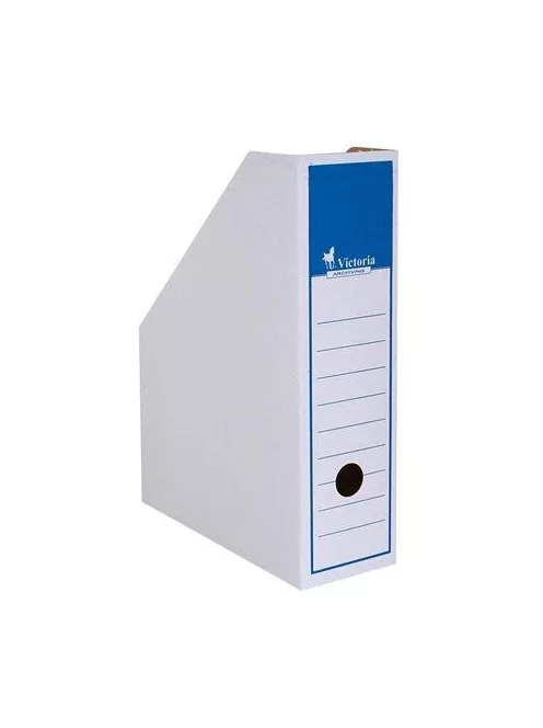 Iratpapucs, karton, 80 mm, VICTORIA OFFICE, kék-fehér (IDVAP)