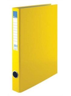   Gyűrűs könyv, 2 gyűrű, 35 mm, A4, PP/karton, VICTORIA OFFICE, sárga (IDVGY02)