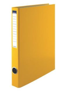   Gyűrűs könyv, 4 gyűrű, 35 mm, A4, PP/karton, VICTORIA OFFICE, sárga (IDVGY08)
