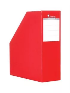 Iratpapucs, karton, 90 mm, VICTORIA OFFICE, piros (IDVPP)