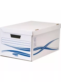   Csapófedeles archiválókonténer, karton, nagy, FELLOWES "Bankers Box Basic", kék-fehér (IFW4460503)