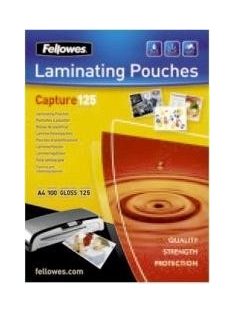   Meleglamináló fólia, 125 mikron, 54x86 mm, fényes, 100 db, FELLOWES (IFW53063)