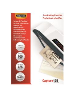   Meleglamináló fólia, 125 mikron, 83x113 mm, fényes, 100 db, FELLOWES (IFW53071)