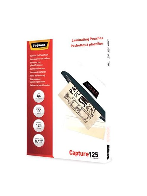 Meleglamináló fólia, 125 mikron, A4, matt, 100 db, FELLOWES (IFW53285)