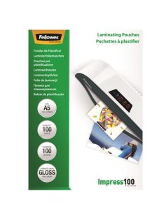   Meleglamináló fólia, 100 mikron, A5, fényes, 100 db,  FELLOWES (IFW53510)