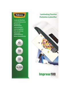   Meleglamináló fólia, 100 mikron, A3, fényes, 100 db,  FELLOWES (IFW53512)
