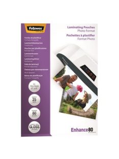   Meleglamináló fólia, 80 mikron, 100x150 mm, fényes, 25 db, FELLOWES (IFW54406)