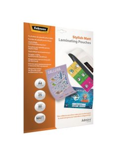   Meleglamináló fólia, 80 mikron, A4, matt, 25 db, FELLOWES "Admire Stylish" (IFW56021)