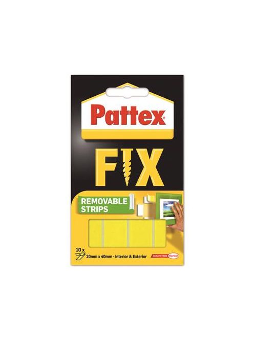 Ragasztócsík, kétoldalas, visszaszedhető, 20 x 40 mm, HENKEL "Pattex Fix" (IH1486128)