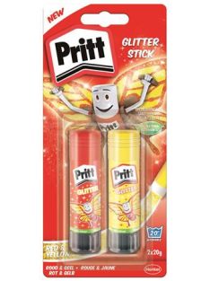   Ragasztóstift, 2x20 g, glitteres, HENKEL "Pritt" (IH2050203)