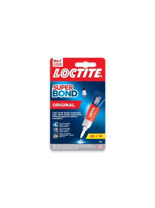 Pillanatragasztó, 4 g, HENKEL "Loctite Super Bond Original" (IH2733067)