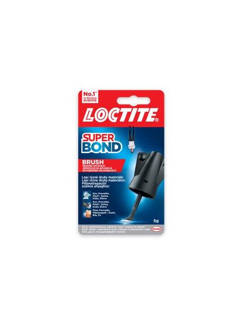 Pillanatragasztó, ecsetes, 5 g, HENKEL "Loctite Super Bond" (IHSA6)