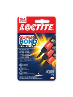   Pillanatragasztó gél, 3 x 1 g, HENKEL "Loctite Super Bond POWER Gél Mini Trio" (IHSAMT3)