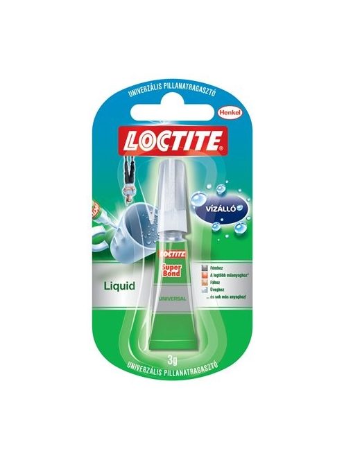 Pillanatragasztó, 3 g, HENKEL "Loctite Super Bond Liquid" (IHSBH)