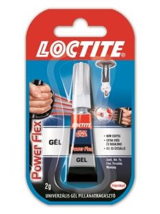  Pillanatragasztó gél, 2 g, HENKEL "Loctite Super Bond Power Flex Gél" (IHSBHG)