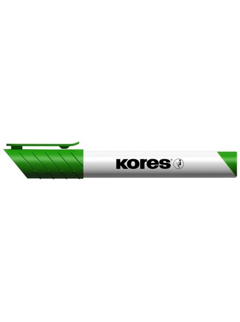 Tábla- és flipchart marker, 1-3 mm, kúpos, KORES "K-Marker", zöld (IK20835)