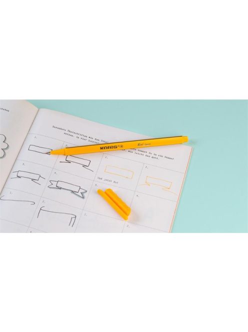 Tűfilc készlet, 0,4 mm, KORES "K-Liner", 12 különböző szín (IK28112)