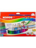 Filctoll készlet, kimosható, KORES "Korellos", 24 különböző szín (IK29014)