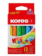 Zsírkréta, háromszögletű "KORES", 12 darabos (IK33101)