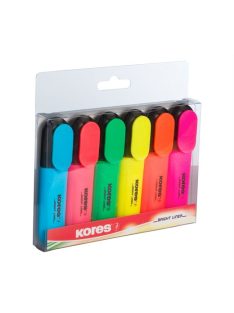   Szövegkiemelő készlet, 0,5-5 mm, KORES, 6 különböző szín (IK36160)