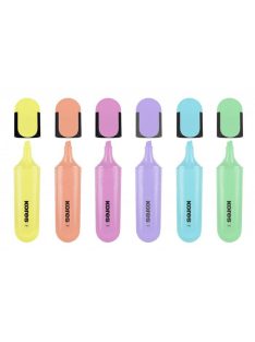   Szövegkiemelő készlet, 0,5-5 mm, KORES "Bright Liner Plus Pastel", 6 különböző szín (IK36166)