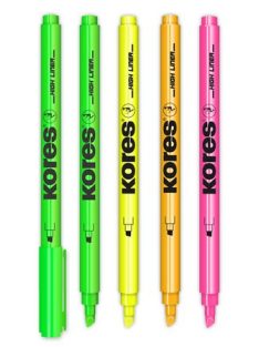   Szövegkiemelő készlet, 0,5-3,5 mm, KORES, 4 különböző szín (IK36240)